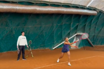 Renée Gadsden playing Tennis