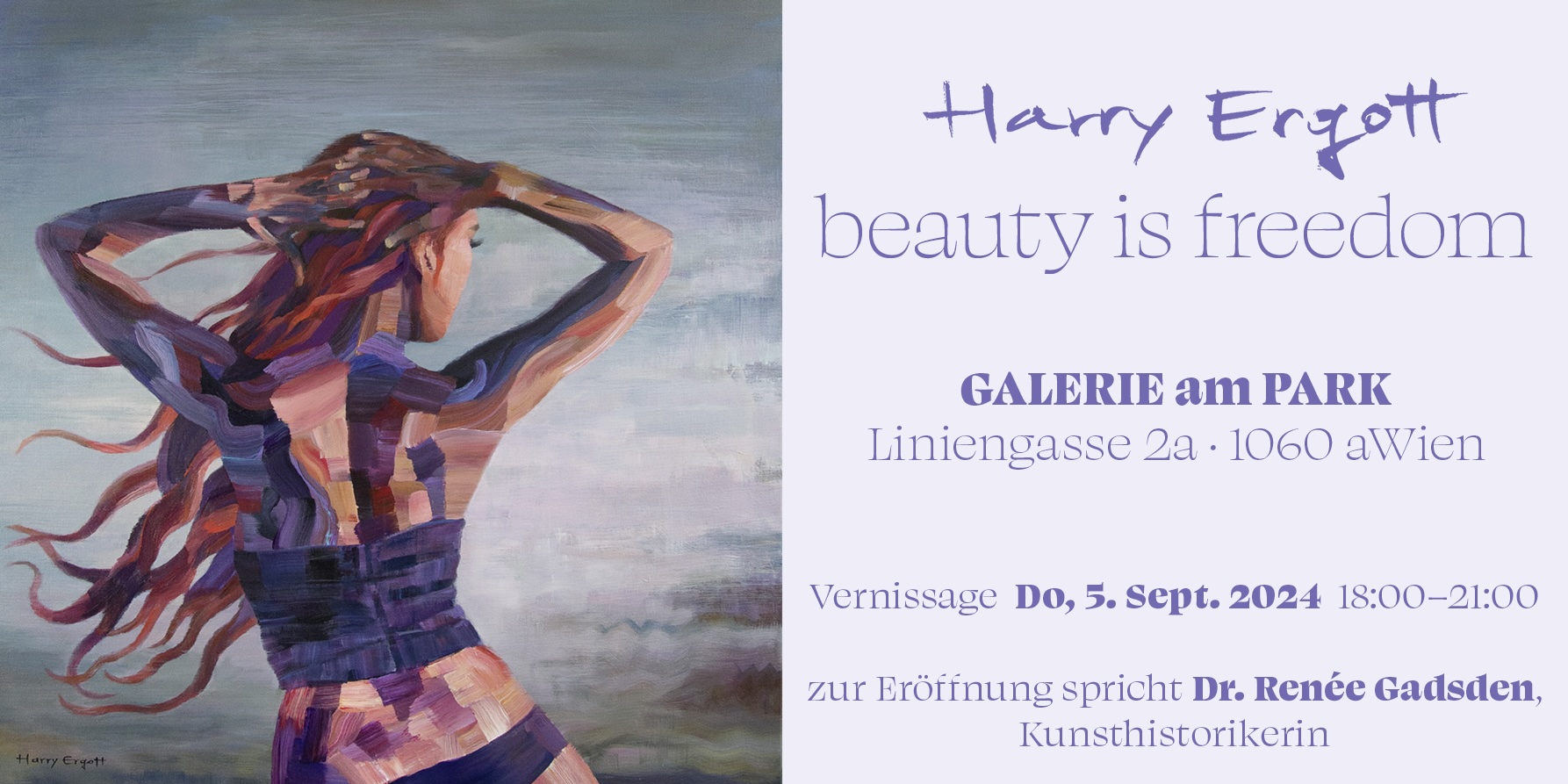 Harry Ergott flyer galerie am park 2024 quer Harry Ergott - Beauty is Freedom